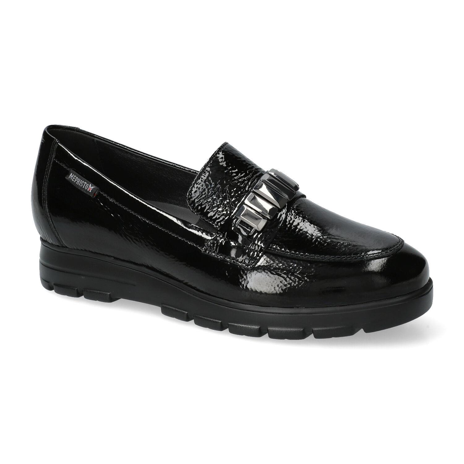 mocassins femme modèle Carlyne noir - Mephisto